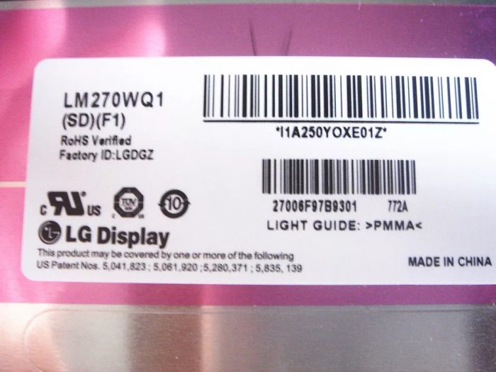 LM270WQ1(SD)(F1) For Apple iMac A1419 lcd Screen +Front Glas 661-7169 2012 - Image 3