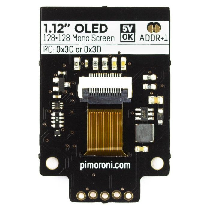 1.12inch Mono OLED (128x128, white/black) Breakout - I2C - Image 2