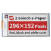 2.66inch E-Paper Display Module for Raspberry Pi Pico (Red/Black/White) (296??152)